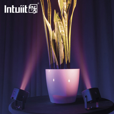 ไฟเวที LED แบบใช้พลังงานจากแบตเตอรี่รีโมทคอนโทรล IR DJ งานแต่งงานเหตุการณ์ Uplighter การชาร์จไฟกรณี Par Light