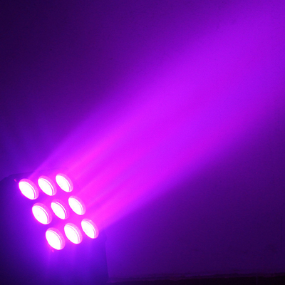 Professional 3x3 Panel LED Matrix Light 9x10W RGBW 4 In 1 ย้ายไฟหน้าสำหรับ Dj Disco