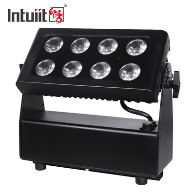 566lm LED Flat Par Light 8X15W อุปกรณ์ให้แสงสว่างแบตเตอรี่ Party Dyeing Light