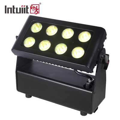 566lm LED Flat Par Light 8X15W อุปกรณ์ให้แสงสว่างแบตเตอรี่ Party Dyeing Light