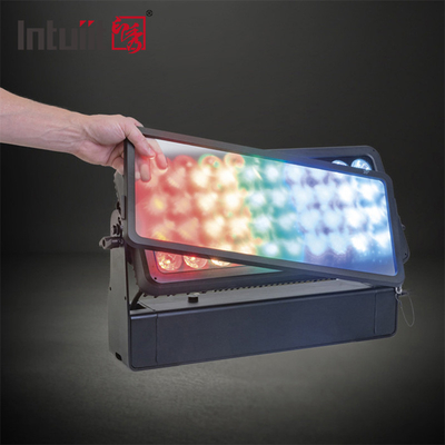 กลางแจ้ง 40 * 10W RGBW LED City Color Light Beam Wash Strobe Effect กันน้ํา เครื่องซักผนัง แสงน้ําท่วม IP65 DMX512 ระบบควบคุม