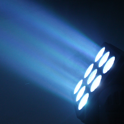 9 * 10W RGBW 4 In1 LED Wash Moving Light ความสว่างสูง DJ 3x3 Matrix Pixel
