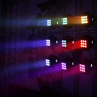 9 * 10W RGBW 4 In1 LED Wash Moving Light ความสว่างสูง DJ 3x3 Matrix Pixel