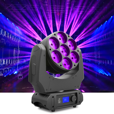 7x40w RGBW 4 In 1 Beam Wash LED ขับหัวแสงด้วย Zoom DJ Club ไดสโก้แสง