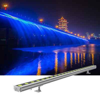 24W DMX512 LED เครื่องซักผ้าฝาผนังเชิงเส้น 0.3M 0.5M 1M มุมลำแสง 40 °