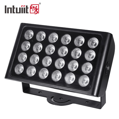 ไฟฟ้า LED ดาวลื่นภายนอก หน้าผนังอาคาร 24 * 10w DMX เครื่องล้างผนัง IP65 RGBW สีผสมสถาปัตยกรรม สวนทัศน์