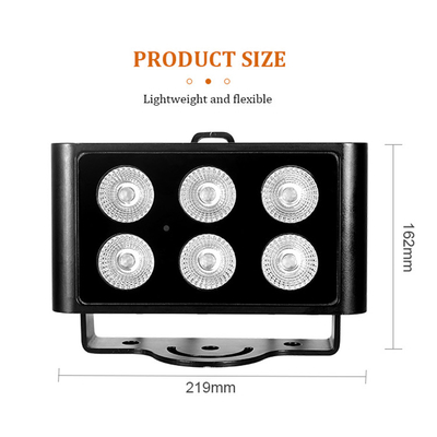 6x5W Outdoor IP65 Square DMX RGBW LED Flood Light สําหรับอาคารหน้าต่าง LED แสงระบายน้ํา