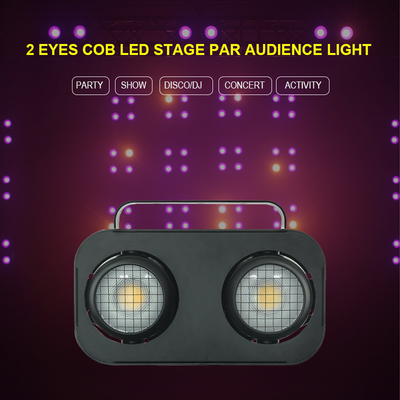 2 ตา 2*90W Dmx512 การควบคุมการผสมผสาน Cob ผู้ชม ผลกระทบตาบอด