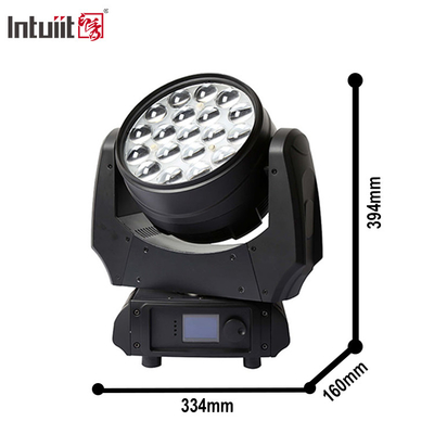 โซมเคลื่อนไหว Led Wash Light 19x10w 4 ใน 1 โปรเจคเตอร์ Gobo Rgbw ไฟหน้างานปาร์ตี้ สเตจแสงประสิทธิภาพ บาร์ คลับไนท์ ดิสโก้
