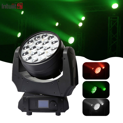 โซมเคลื่อนไหว Led Wash Light 19x10w 4 ใน 1 โปรเจคเตอร์ Gobo Rgbw ไฟหน้างานปาร์ตี้ สเตจแสงประสิทธิภาพ บาร์ คลับไนท์ ดิสโก้