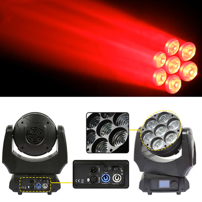 LED Moving Head Light 7x40w RGBW 4in1 Sharpy Beam With Zoom Wash stage Lighting DJ ไฟ