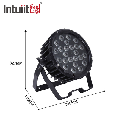 แสงเวทีมืออาชีพ 82W RGB 24*Tri-3W Indoor DMX512 แสง LED Flat Par