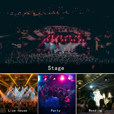 มินิ LED Moving Head DJ stage Light RGB Beam Spotlights DMX 512 เสียงเปิดไฟสตรอบอฟเฟ็คต์ ดิสโก้พาร์ตี้ไฟสําหรับวันพุธ