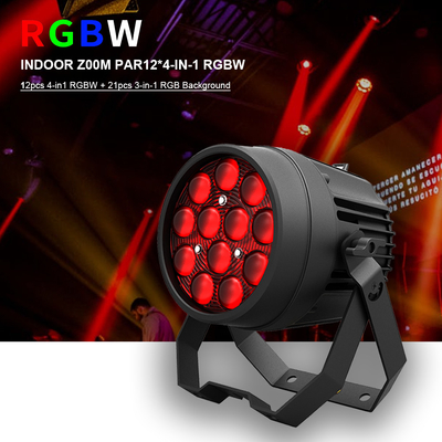 LED Par ไฟ 12x10W RGBW เสียงเปิด DMX512 การควบคุม LED zoom par ไฟ