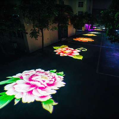 เครื่องฉายภาพประชาสัมพันธ์แบบกําหนดเอง 400W Outdoor IP65 กันน้ําหมุนโฆษณา โลโก้ โปรเจคเตอร์ร้าน Gobo