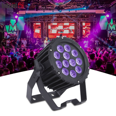 โปร 12pcs 4in1 12x3W LED Outdoor Par Can Light stage Lighting RGBW อลูมิเนียมเหล็ก DJ Wash Par ไนท์คลับ