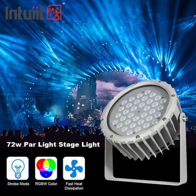 หน้าผิวภูมิประเทศ DMX512 RGBW ปกครองกันน้ํา IP65 ด้านนอก 72W ไฟฟ้า LED
