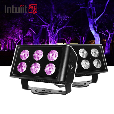 IP65 กันน้ํา 6x5W RGBW 4 ใน 1 LED Flood Light DMX Control Plane Spot Light Background สีดี้ DJ ดิสโก้ ไฟเวที