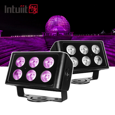 6x5W 4in1 ด้านนอก dmx rgbw IP65 LED ผนังล้าง LED ไฟฟ้าน้ําท่วม