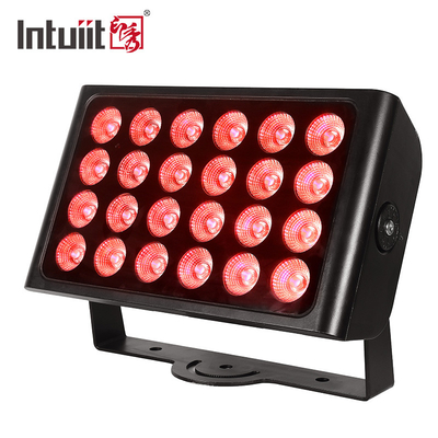 กันน้ํา IP65 สีเมือง DMX512 24x10w RGBW กลางแจ้ง Led Wall Washer แสงน้ําท่วม