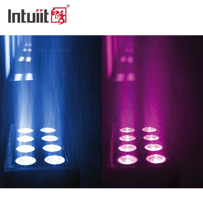 8*15W RGBW 4 ใน 1 แบตเตอรี่ ไฟ LED Square Par แสงกลางแจ้ง กันน้ํา แสงเวที DMX การควบคุม DJ เครื่องจักรดิสโก้ ไฟ