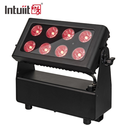 8*15W RGBW 4 ใน 1 แบตเตอรี่ ไฟ LED Square Par แสงกลางแจ้ง กันน้ํา แสงเวที DMX การควบคุม DJ เครื่องจักรดิสโก้ ไฟ