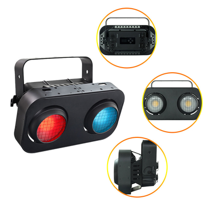 200W Cob LED Par Can Stage Light สีขาวอบอุ่นหรือ RGB 2 ตา LED ไฟตาบอด DMX ไฟผู้ชม