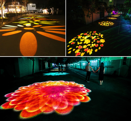 แหล่งแสง LED โปรเจคเตอร์ Gobo ภายนอก 100W โปรเจคเตอร์ Gobo ปรับเปลี่ยนแบบลูกค้า