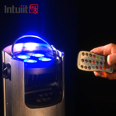 IP54 Mini Uplights 4X12W แบตเตอรี่สโปตไลท์ 4 LEDs สายไร้สาย DMX & IR ไฟไกล Uplights ดิสโก้ คลับ ปาร์ตี้ สเตจ Uplight