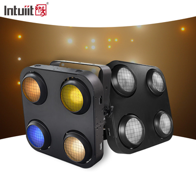 สเตจไลท์กลางแจ้ง 4X90W COB แอมเบิร์ก สีขาวอบอุ่น ผู้ชม LED Blinder Light