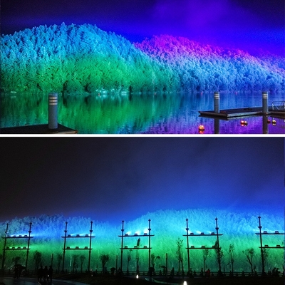 ความสว่างสูง IP65 1500W RGBW 4IN1 LED DMX Led Wash Light Outdoor LED City Color Architecture Light LED Flood Light แสงไฟฟ้า LED