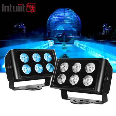6x5W Outdoor IP65 Square DMX RGBW LED Flood Light สําหรับอาคารหน้าต่าง LED แสงระบายน้ํา