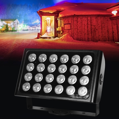 24x10w 4in1 Rgbw Led Outdoor Wall Washer แสงน้ําท่วม สวนงานแต่ง พาร์ตี้ Dj แสงเวที