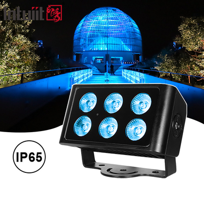 6x5W 4in1 RGBW LED DMX แสงล้างผนัง IP65 กลางแจ้ง LED ไฟสีเมือง