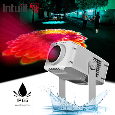 แหล่งแสง LED โปรเจคเตอร์ Gobo ภายนอก 100W โปรเจคเตอร์ Gobo ปรับเปลี่ยนแบบลูกค้า