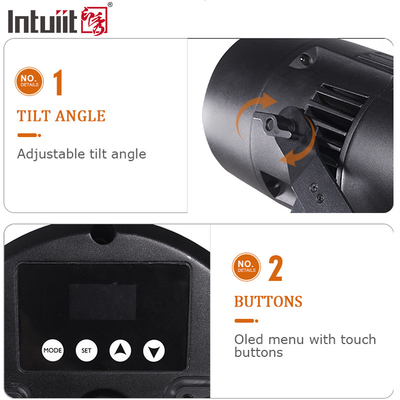 200W COB LED Light ลินีเออร์ซูม 10 ถึง 55 องศา RGBW ห้องประชุมโรงละคร Flood Light DMX LED Par