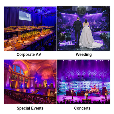 ภายนอกกันน้ํา Rgbwa-uv 7x20W Dmx Led Par Can Light สําหรับพื้นที่ภายนอกเวที