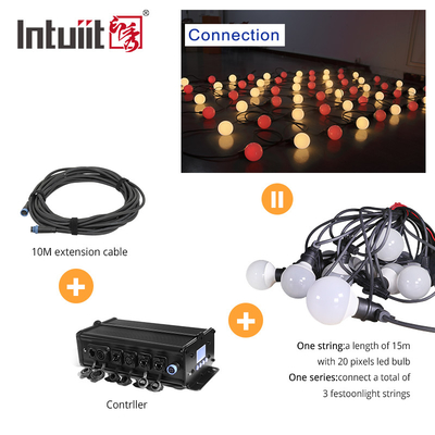ไฟวันหยุด LED หลอดไฟสตริง พิกเซล LED Light กันน้ํา Dmx Rgbw หลอดไฟหลายสี ไฟหลอดไฟสตริง