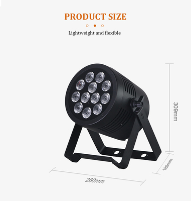 IP65 กันน้ํา กลางแจ้ง DJ สเตจ ไฟ 12x20W RGBWA UV 6in1 อลูมิเนียม LED Par ไม่มีเสียง Disco ล้างผลกับ DMX512