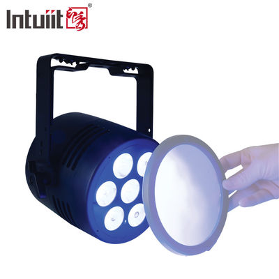 ไฟดิสโก้สำหรับดีเจบนเวทีระดับมืออาชีพ กันน้ำ IP65 ไฟพาร์ LED 7*20W RGBWA UV 6in1 พร้อมระบบควบคุม DMX512