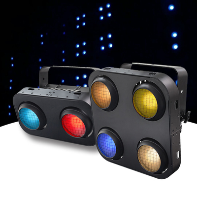 200W Cob LED Par Can Stage Light สีขาวอบอุ่นหรือ RGB 2 ตา LED ไฟตาบอด DMX ไฟผู้ชม