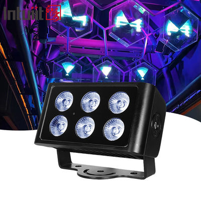 6x5W กลางแจ้ง กันน้ํา DMX512 RGBW ไฟฉายแสง LED วิลล่า สวนหลัง อาคาร สะพานโครงการ ไฟฉายภูมิทัศน์ สี ไฟฉายแสง