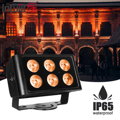 DMX512 6x5W RGBW 4in1 IP65 กันน้ํา DJ งานแต่ง สเตจเมือง เครื่องซักผนังกลางแจ้ง LED Wash Flood Light