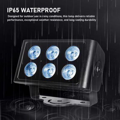 6x5W กันน้ํา Ip65 ตาราง Rgbw Led Outdoor Flood Light ไฟฉายกลางแจ้ง