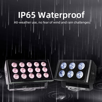 ไฟสปอร์ตไลท์ LED 15x5W RGBW 4-in-1 IP65 สำหรับภายนอกอาคาร — DMX512 กันน้ำ ลำแสงกว้าง สำหรับสวน เวที และไฟอาคาร