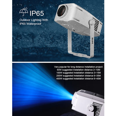 ไฟโปรเจคเตอร์ LED กันน้ำกลางแจ้ง 100W, เอฟเฟกต์เวทีคลื่นน้ำสีน้ำเงินไดนามิก, ไฟโกโบ, ไฟฉาย