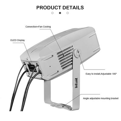 ไฟโปรเจคเตอร์ LED กันน้ำกลางแจ้ง 100W, เอฟเฟกต์เวทีคลื่นน้ำสีน้ำเงินไดนามิก, ไฟโกโบ, ไฟฉาย