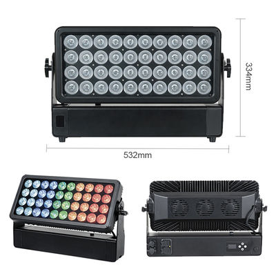 ไฟวอลล์วอชเชอร์ 40x10W RGBW 4-in-1 ไฟสปอร์ตไลท์กันน้ำสำหรับเมือง เวที สวนสาธารณะ อะลูมิเนียม ไฟ LED ล้าง