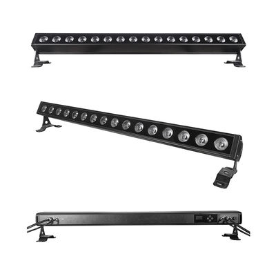 16*5W Led Wall Washer Light Rgb Dmx IP65 อลูมิเนียมโฮสติ้งกลางแจ้ง กันน้ํา แสงล้างผนัง DMX512 แสงอาคารกลางแจ้ง
