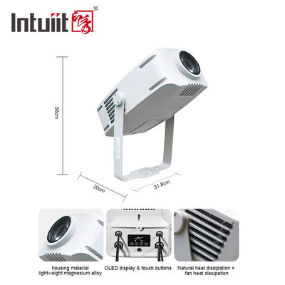 เครื่องฉายโกโบ LED 200W กันน้ำกลางแจ้ง สำหรับงานอีเว้นท์ ปาร์ตี้ ฉายโลโก้ที่กำหนดเอง